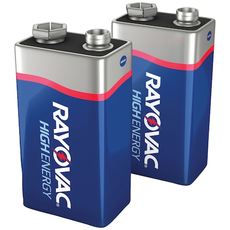 Rayovac Alkaline Battery, 9V 9VDC A1604-2J